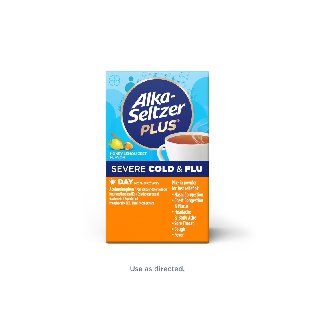 アレルケア30錠 30粒 x7袋 Severe Cold & Flu Mix-In Packets Day | Alka-Seltzer Plus®